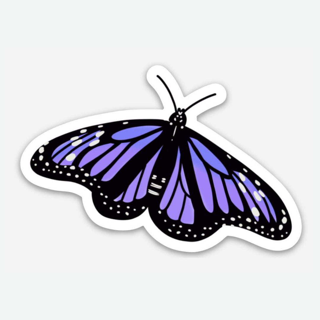 Purple Butterfly Sticker - Good Apparel