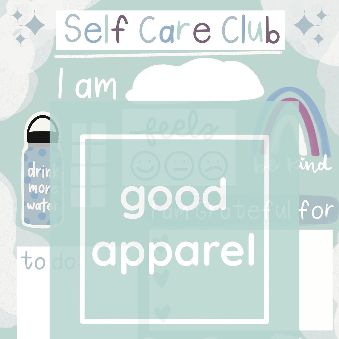 Self Care Club Printable Digital Notepad - Good Apparel