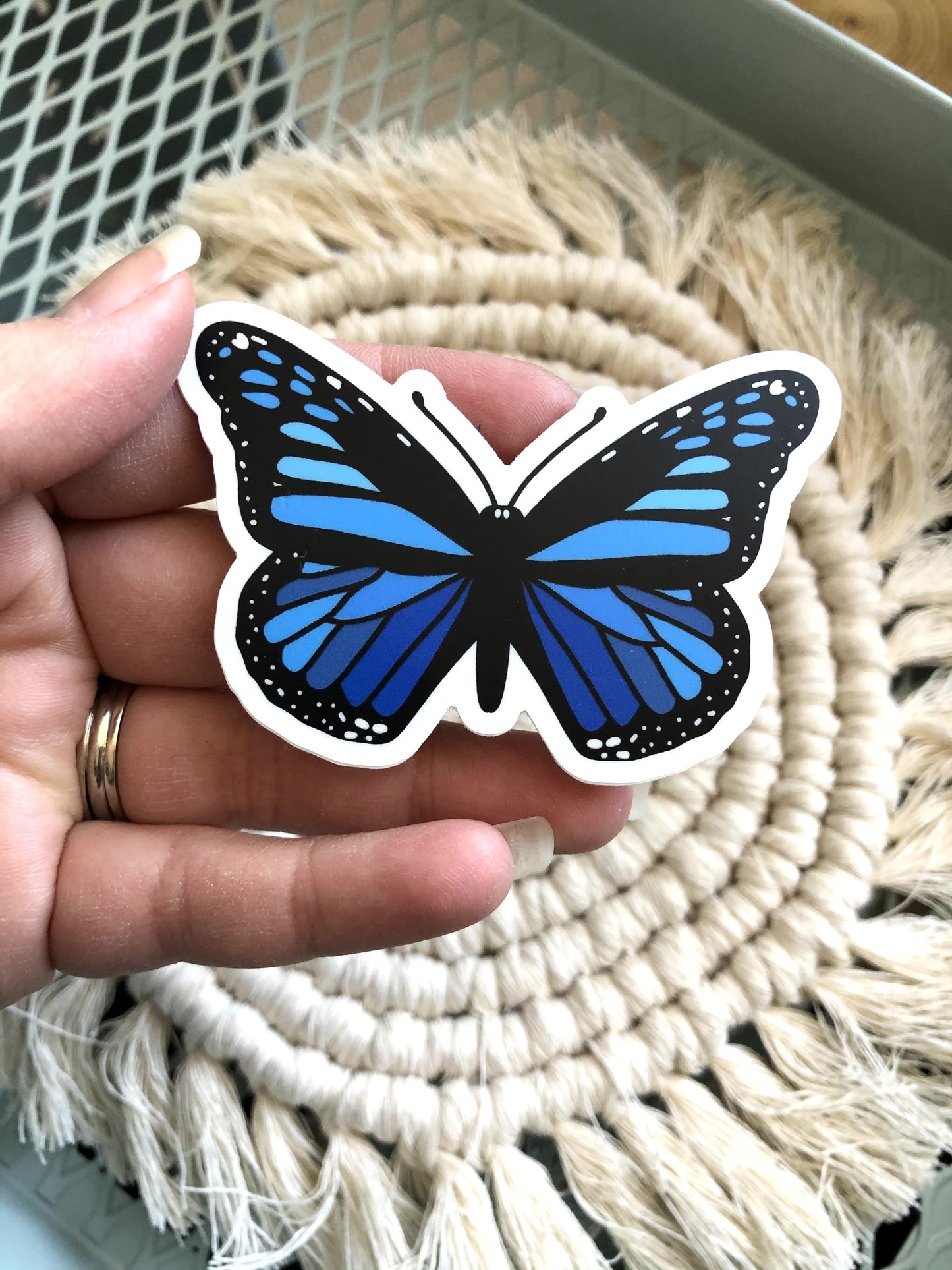 Blue Butterfly Sticker - [Good Apparel]